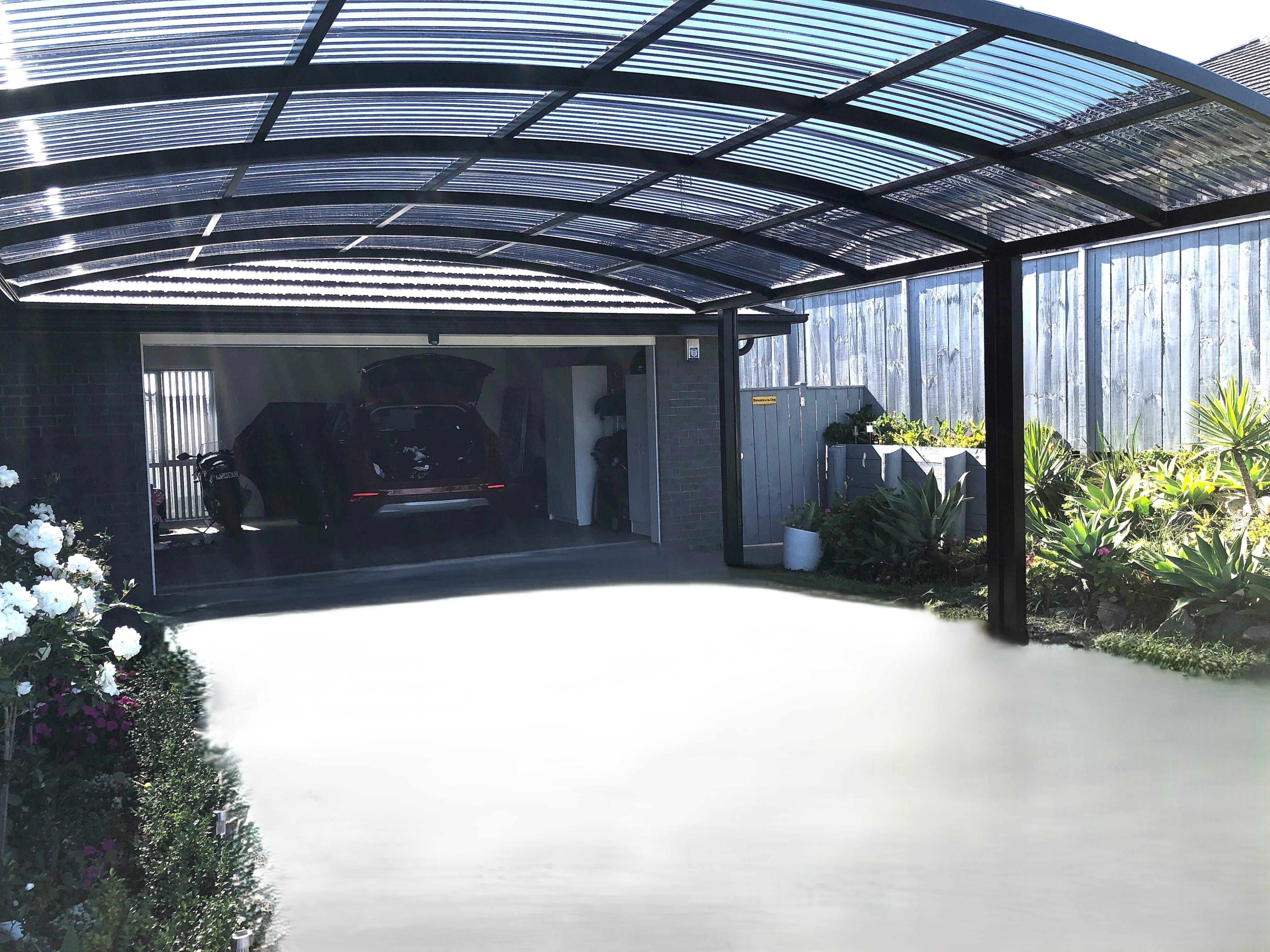 Lifestyle outdoor structure in context